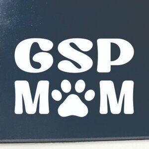 White German Shorthair Pointer GSP Dog Mom Vinyl Window Decal